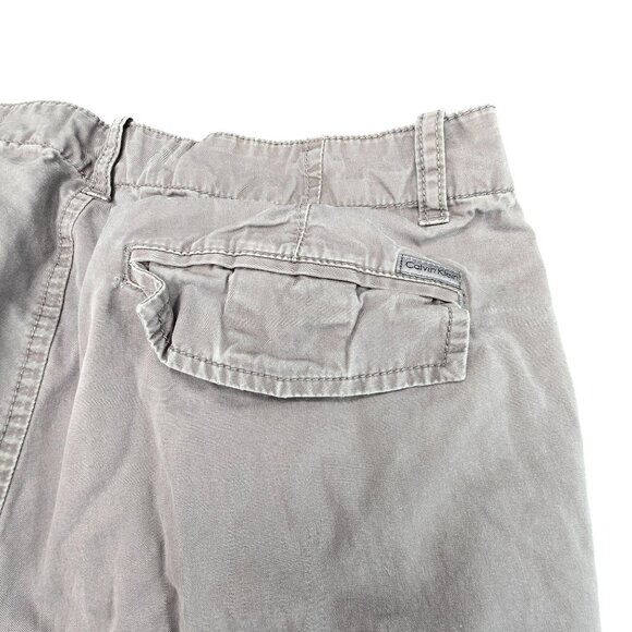 Calvin Klein Dylan Mens Casual Pants 32x34 Gray 100% Cotton Relaxed Fit Lightwei - Picture 13 of 14